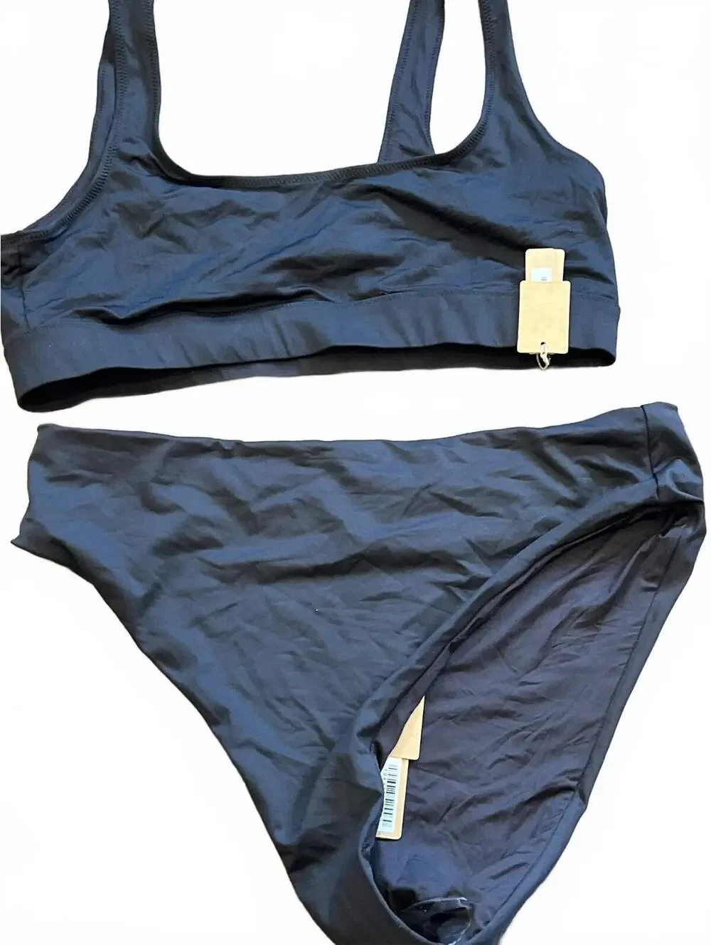 Skims Signature Swim Tank Bikini Top & mid-waist bikini bottom -SET IN ONYX